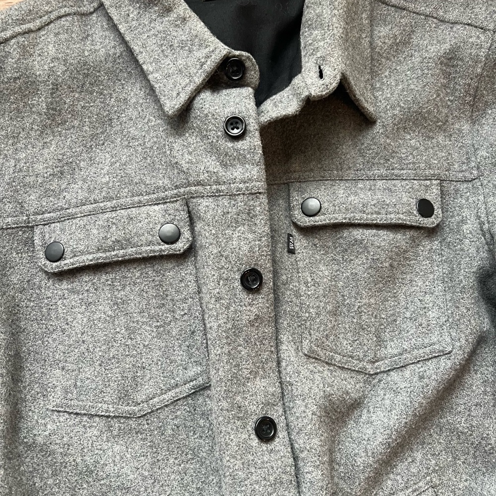 Wolf and Man Wool Gray Shirt Jacket Men’s Medium - Picture 2 of 6